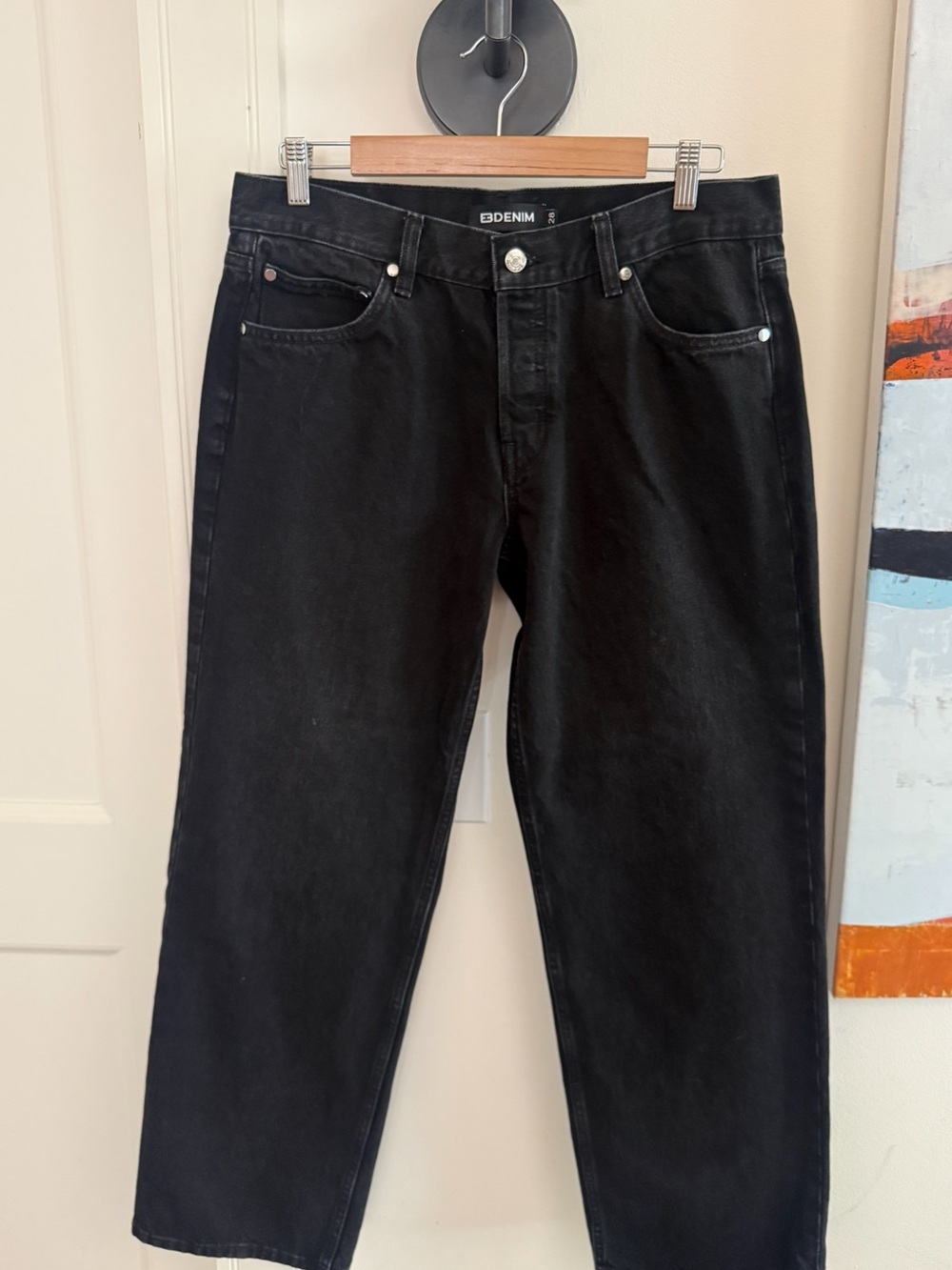 EB Denim Women's Black Wide Leg Jeans